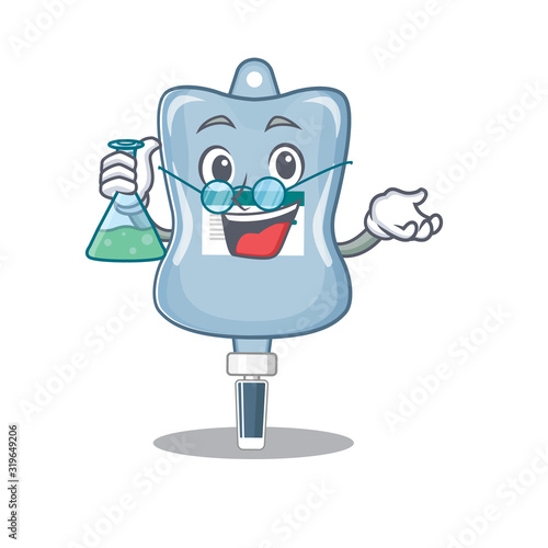 Smart Professor saline bag cartoon character with glass tube