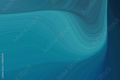 abstract simple with fluid lines wallpaper with teal, very dark blue and light sea green colors. art for sale. good wallpaper or canvas design © Eigens