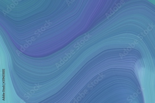 abstract simple with fluid lines wallpaper with steel blue, medium aqua marine and dark slate blue colors. art for sale. good wallpaper or canvas design © Eigens