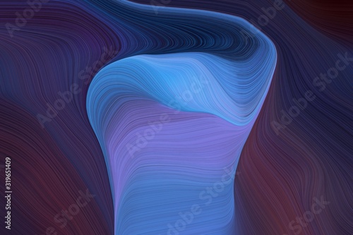 Fototapeta Naklejka Na Ścianę i Meble -  abstract artistic lines and waves wallpaper design with very dark violet, steel blue and dark slate blue colors. art for sale. can be used as texture, background or wallpaper