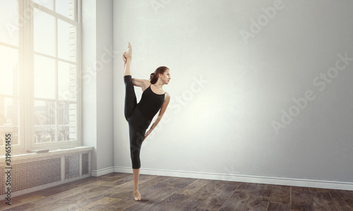 Gymnast girl in jump Mixed ...