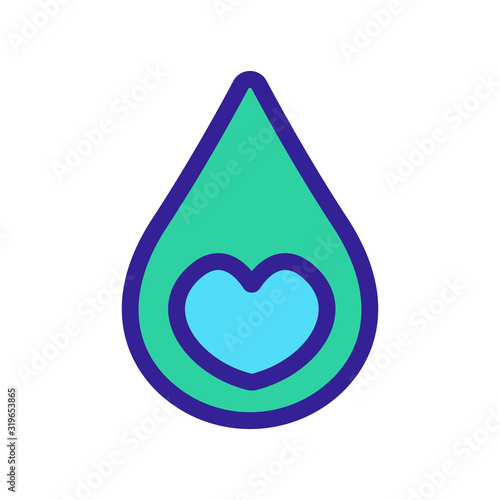 Favorite liquid icon is the vector. Thin line sign. Isolated contour symbol illustration