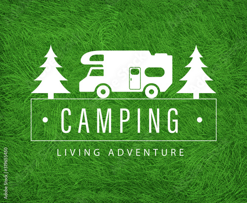 camping logo vector