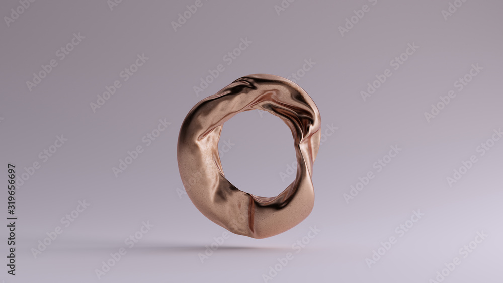 Bronze Torus Crushed Sculpture Bronze Torus Crushed Sculpture