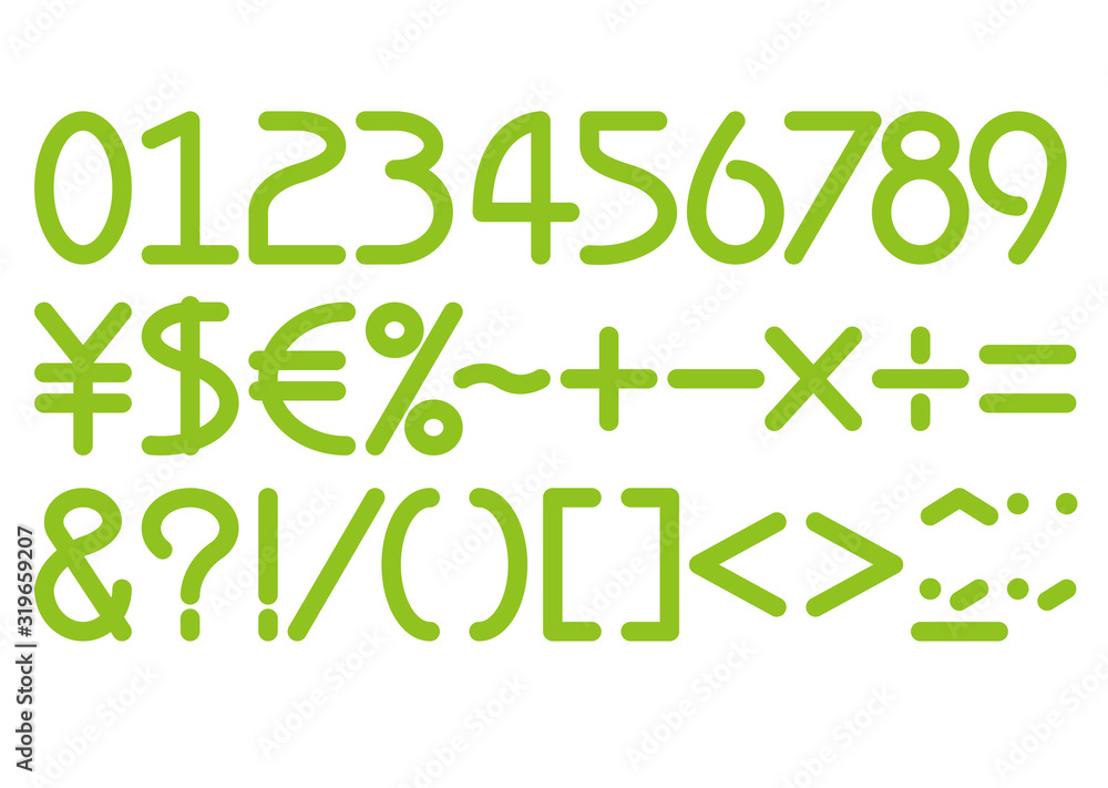フォント 数字・記号 フォント 数字・記号