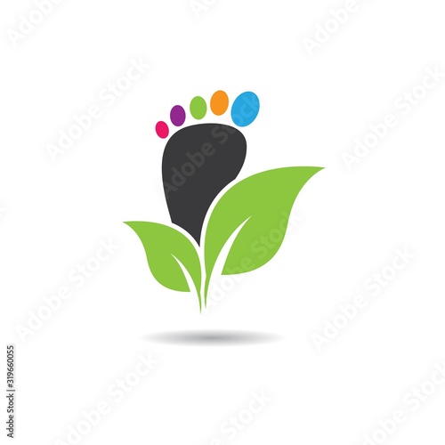 Foot therapist logo vector icon
