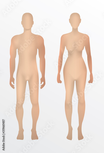 human 3d men and women,vector on white background.