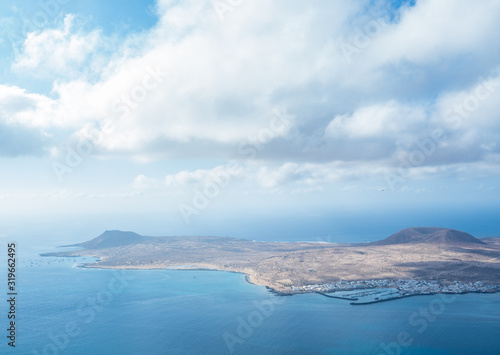 Landscape on island La Grasiosa, Canary Islands .