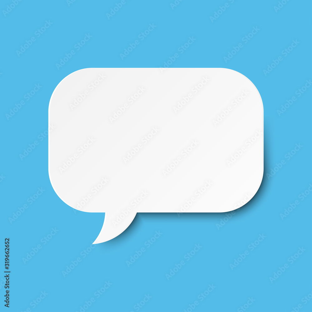 Paper art with white bank cloud on blue sky background. Graphic resources about speech bubble Paper art with white bank cloud on blue sky background. Graphic resources about speech bubble