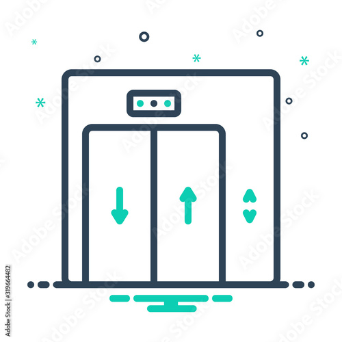 mix icon for lift escalator 