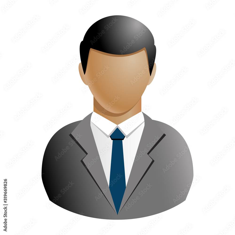 User or member avatar man people icon isolated on white background. Illustration User or member avatar man people icon isolated on white background. Illustration