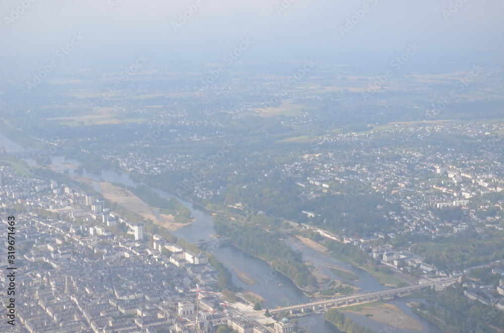 Vue aérienne Tours Indre et loire