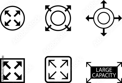 large capacity icon, expand icon