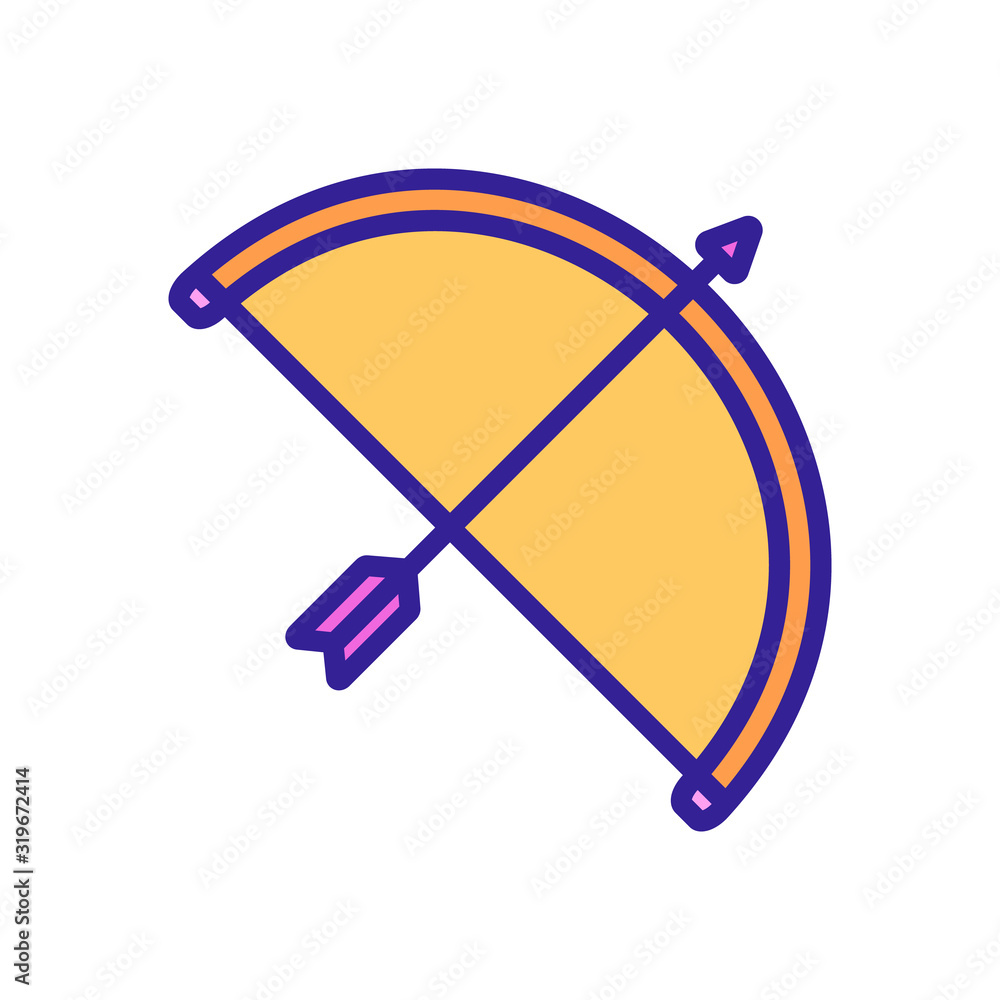 Weapons with arrows icon vector. Thin line sign. Isolated contour symbol illustration Weapons with arrows icon vector. Thin line sign. Isolated contour symbol illustration