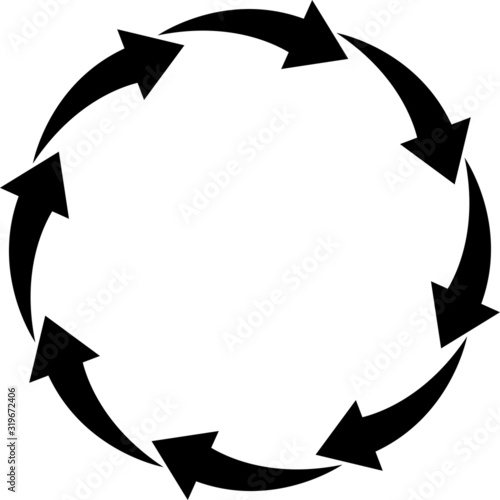hot air circulation icon - vector illustration