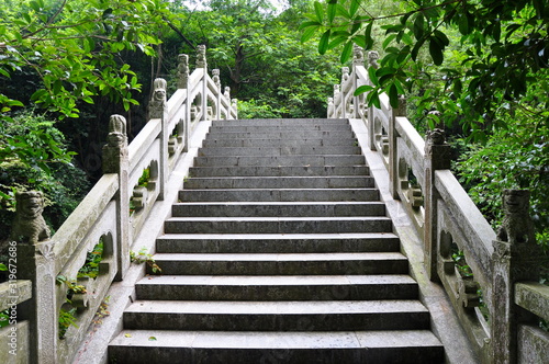 stairway of an ancient bridge