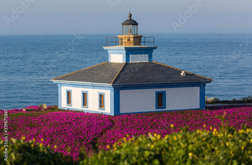 Pancha Island light house Galicia Spain