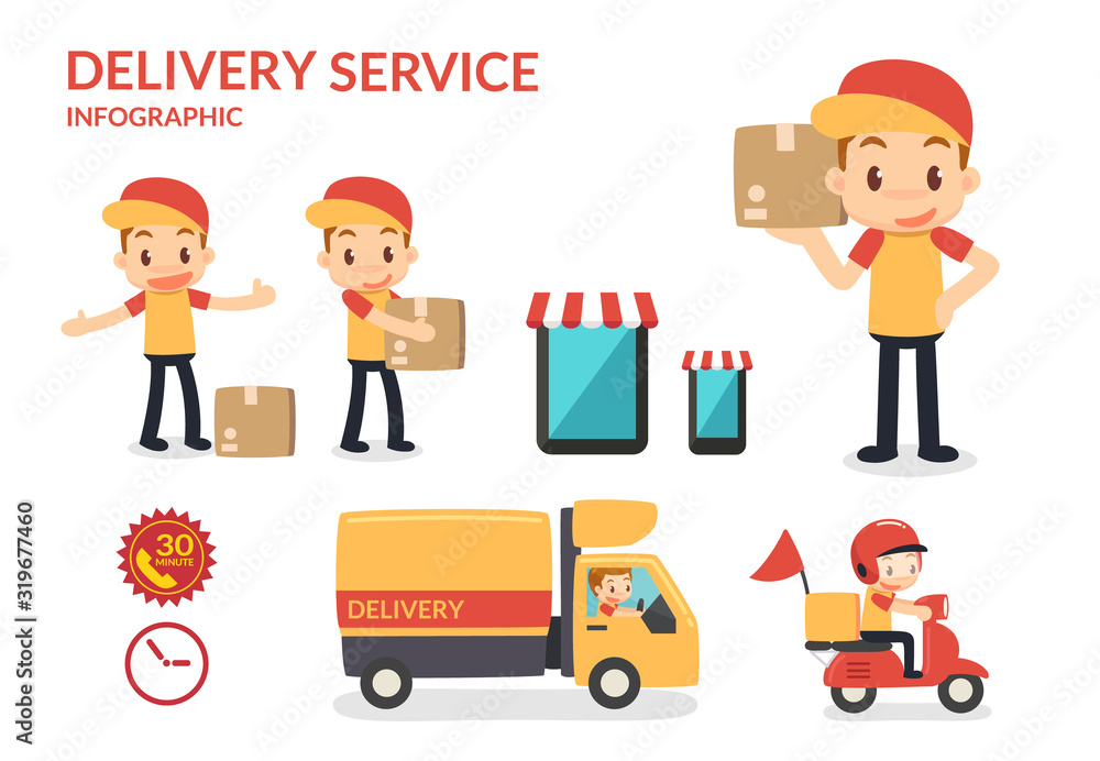Delivery service. Food service. Transportation. Delivery service. Food service. Transportation.