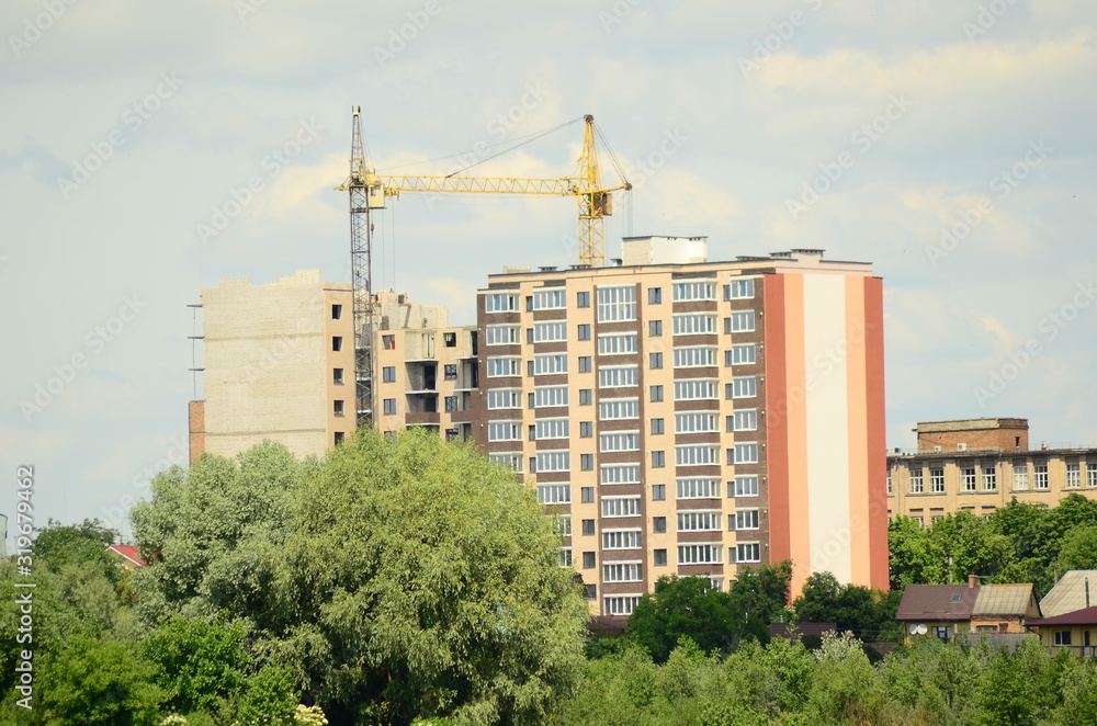 Building construction in Bangalore, India. Building construction in Bangalore, India.