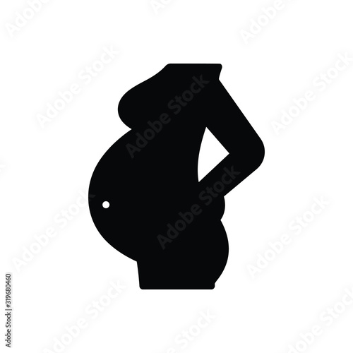 Black solid icon for maternity
