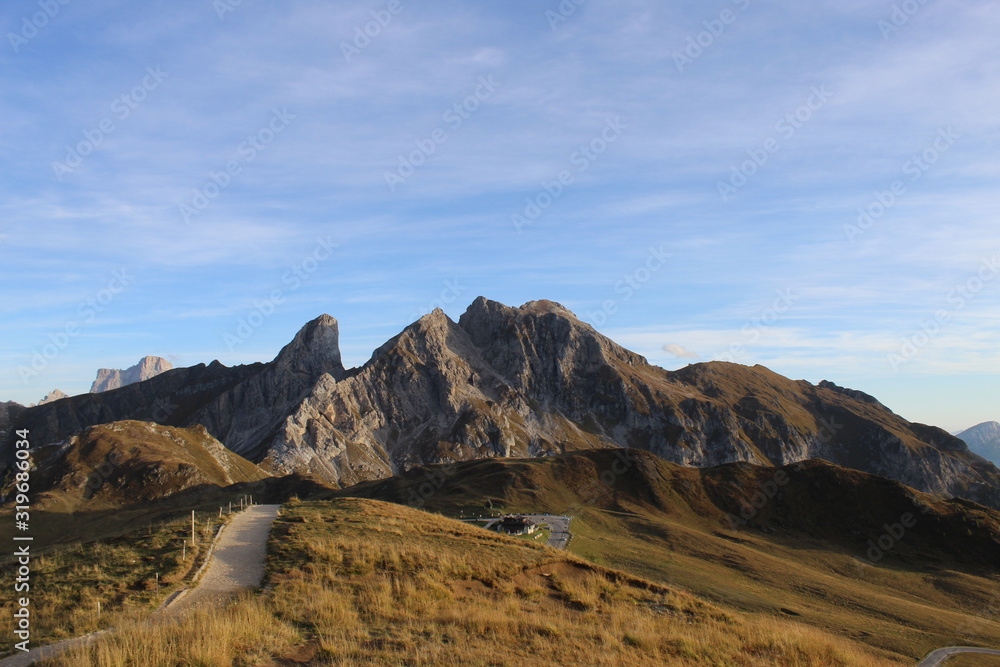 beautiful landscape of a sky and mountain