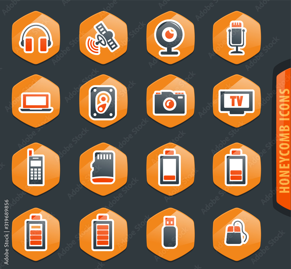 Hi tech icons set Hi tech icons set