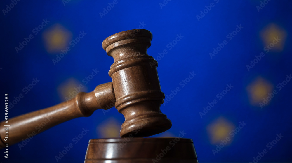 Law and Justice concept. UE flag background, place for typography. Courtroom Europe theme. Law and Justice concept. UE flag background, place for typography. Courtroom Europe theme.