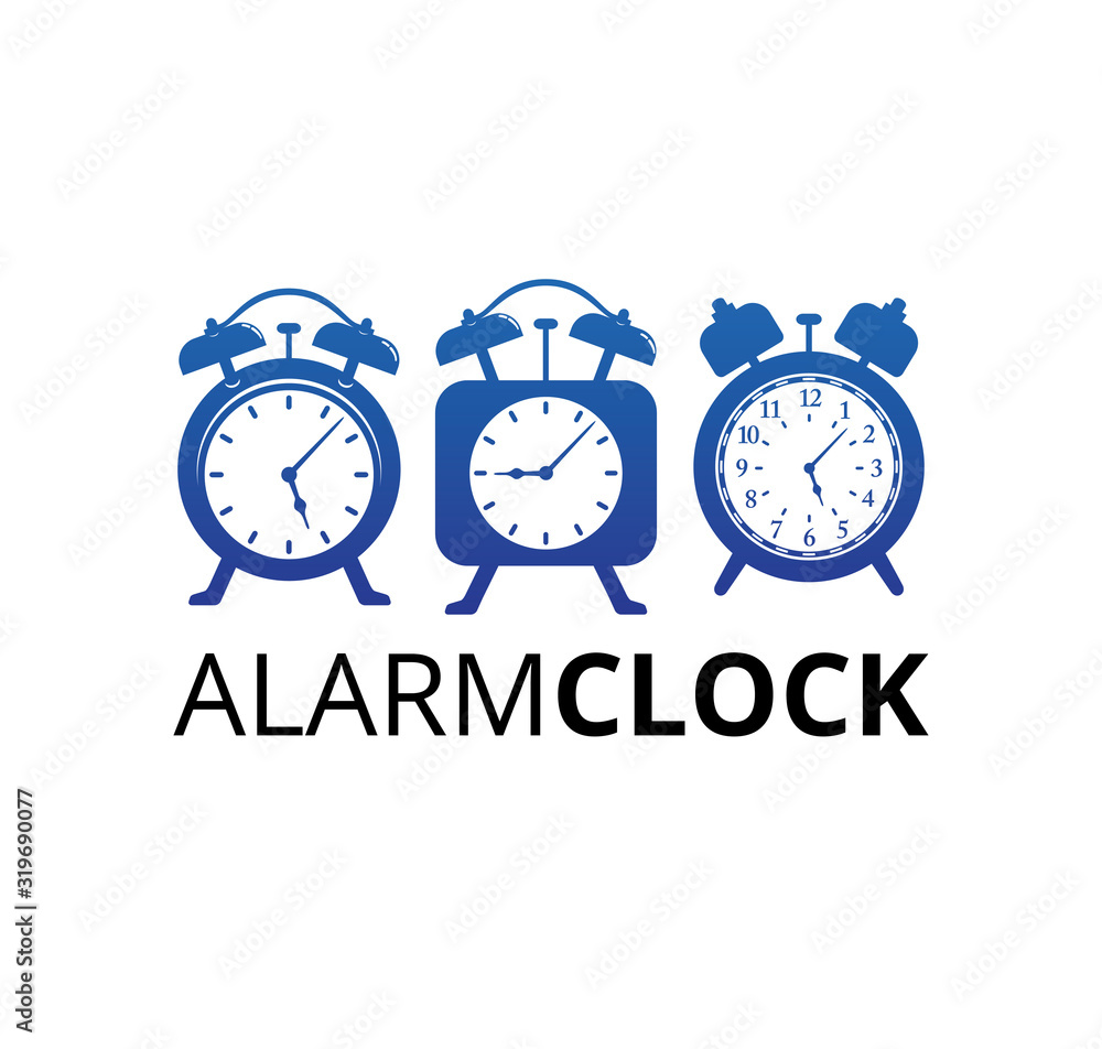 analog alarm clock vector logo design illustration analog alarm clock vector logo design illustration