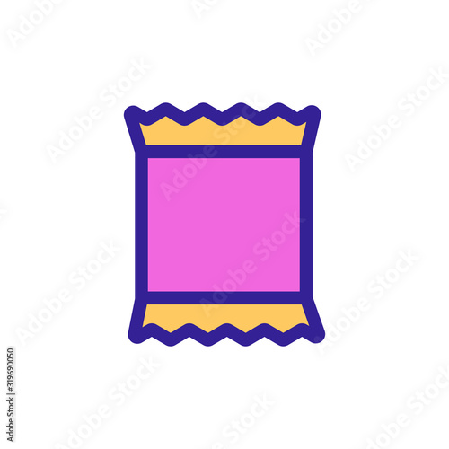 Cookies in the packaging icon vector. Thin line sign. Isolated contour symbol illustration