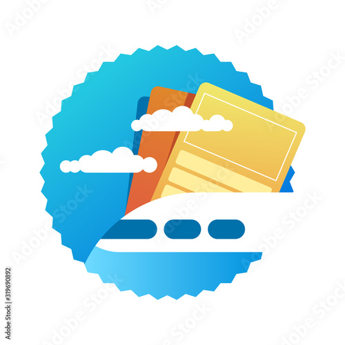 Concept composition of plane and tickets