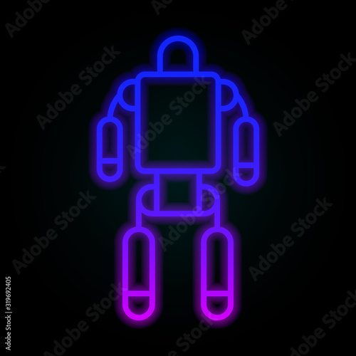 Exoskeleton, robot, space nolan-neon style icon. Simple thin line, outline vector of space for ui and ux, website or mobile application
