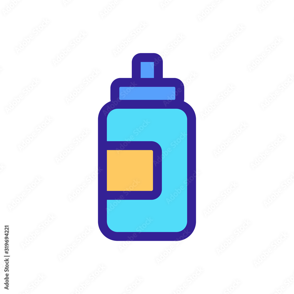 bottle with powder icon vector. Thin line sign. Isolated contour symbol illustration bottle with powder icon vector. Thin line sign. Isolated contour symbol illustration