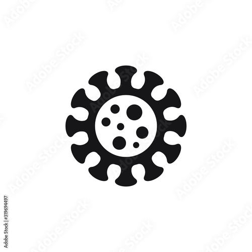 Virus icon, microbe, bacterium icon isolated on white