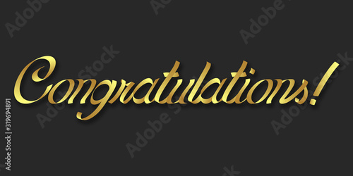 congratulations hand drawn lettering phrase illustration photo