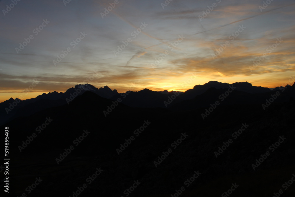 beautiful sunset view on the top of mountain beautiful sunset view on the top of mountain