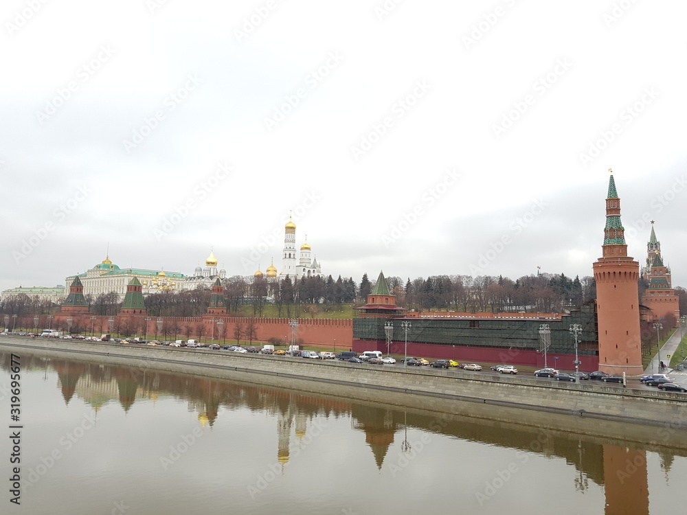 Towers and walls of the Moscow Kremlin