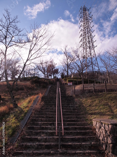 鉄塔と階段