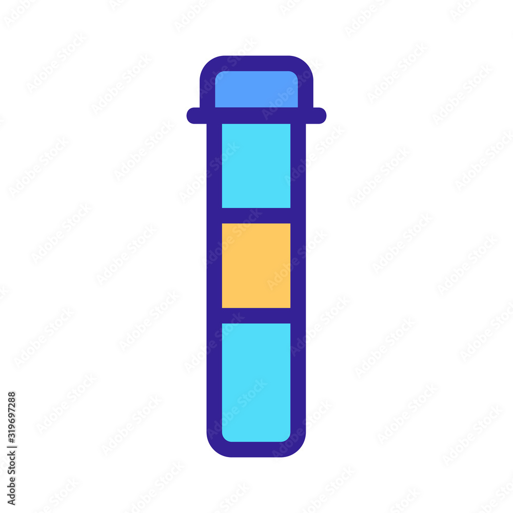 glass test tube icon vector. Thin line sign. Isolated contour symbol illustration glass test tube icon vector. Thin line sign. Isolated contour symbol illustration