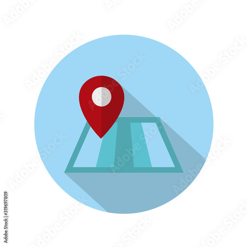 Adventure icon. Maps flat icon design.