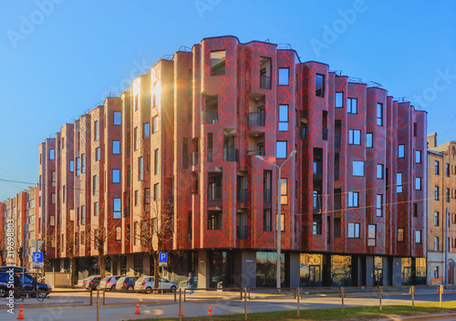 APRIL 12, 2019 - RIGA, LATVIA: Modern apartment, residential building 