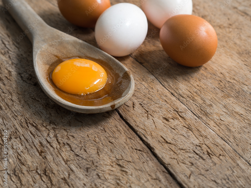 Eggs on wood background.food for health concept. Eggs on wood background.food for health concept.