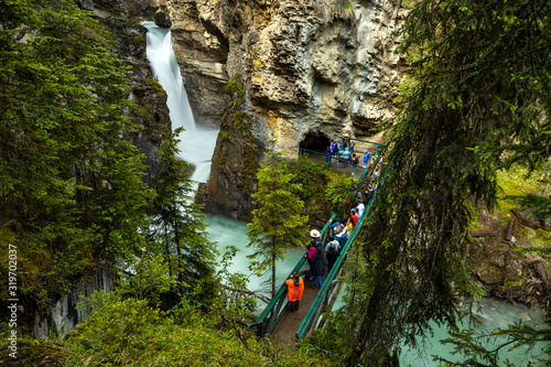 The Johnston Canyon in the Canadian Rocky Mountains photo