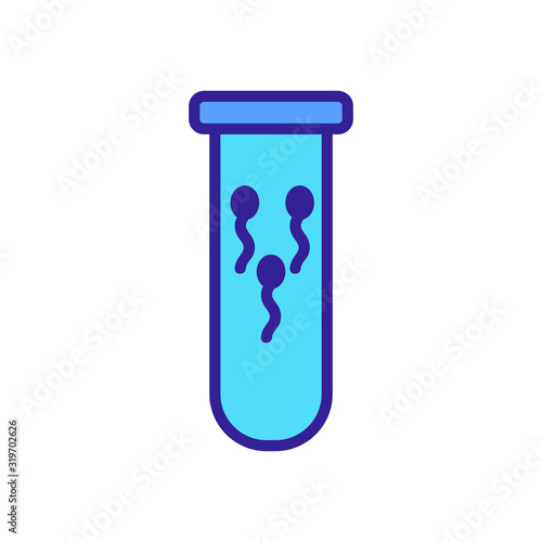 artificial insemination icon vector. Thin line sign. Isolated contour symbol illustration