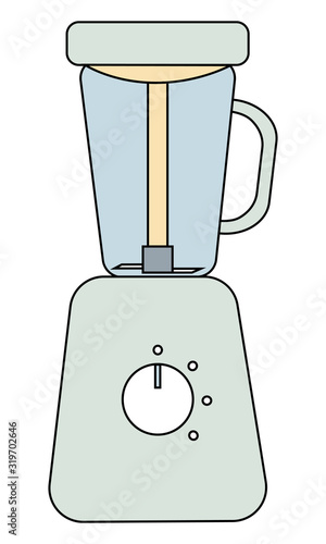 Flat icon of steamer blender for feeding a baby. Vector Illustration isolated on white background.