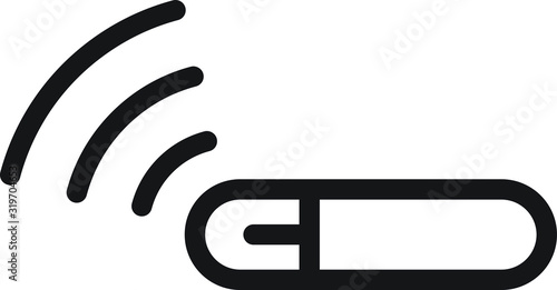 Dog microchip icon