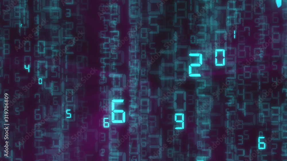 Abstract binary background, number streams, matrix effect. Abstract binary background, number streams, matrix effect.