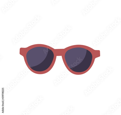 women's sunglasses, front view. Simple flat vector illustration.