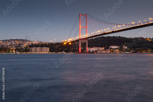 Bosphorus bridge at night istanbul 