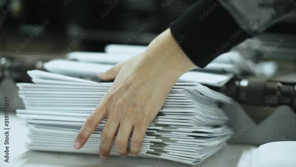 Industry of paper, making books and agenda Industry of paper, making books and agenda