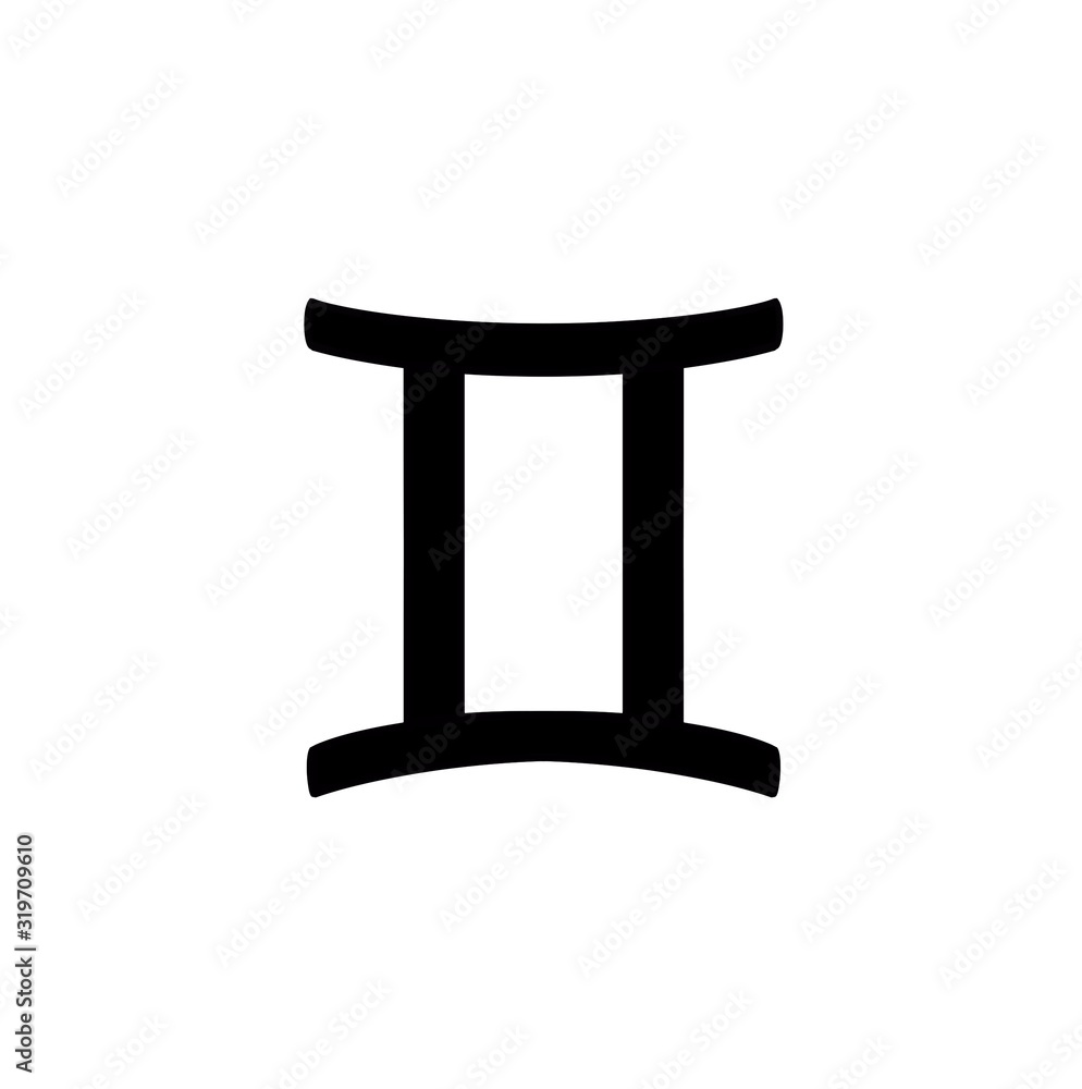 Gemini zodiac sign on white background Gemini zodiac sign on white background